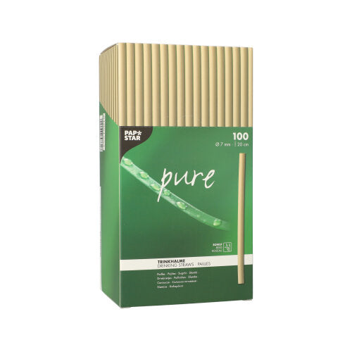 100 Trinkhalme Schilf "pure" Ø 7 mm · 20 cm