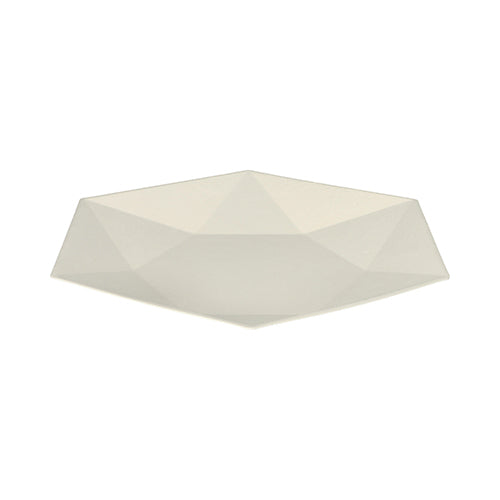 25 Teller Zuckerrohr "pure" 6-eckig 2,5 cm x 26 cm x 23 cm weiss "Diamond"