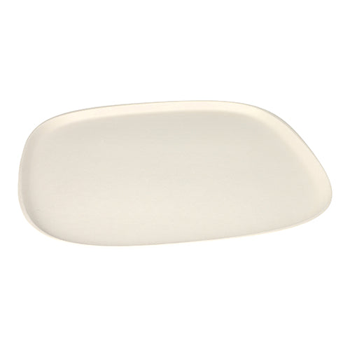 12 Teller groß, Zuckerrohr "pure" 1,3 cm x 30 cm x 30 cm weiss "Belle Vie, Ligne Carrée"