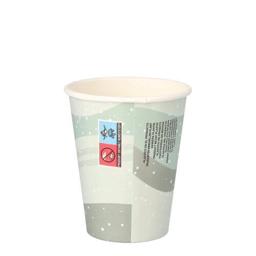 50 Trinkbecher, Pappe "To Go" 0,2 l Ø 8 cm · 9,2 cm "Snowtime"