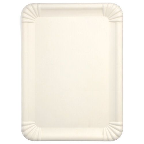 25 Servierplatten, Zuckerrohr "pure" eckig 26 cm x 35 cm weiss