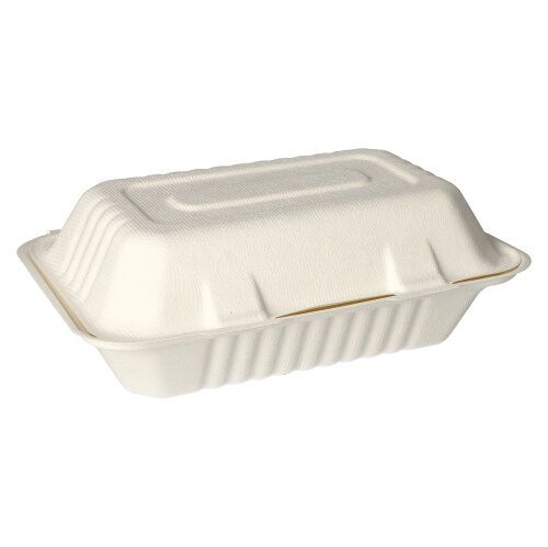 25 Menüboxen, Zuckerrohr "pure" ungeteilt 7,9 cm x 23 cm x 15,5 cm weiss
