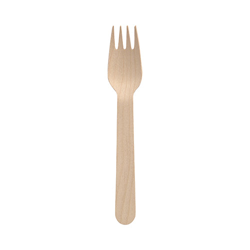 250 Gabeln Holz "pure" 16 cm