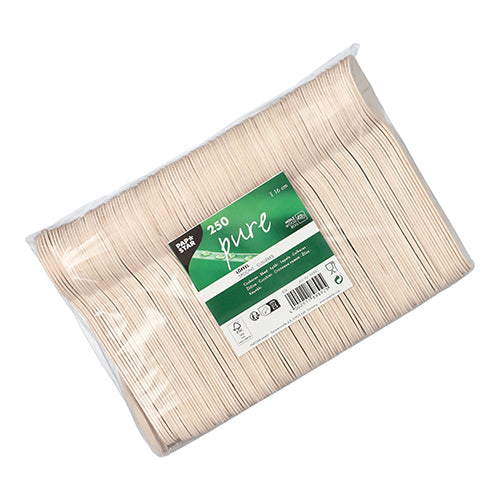 250 Löffel Holz "pure" 16 cm