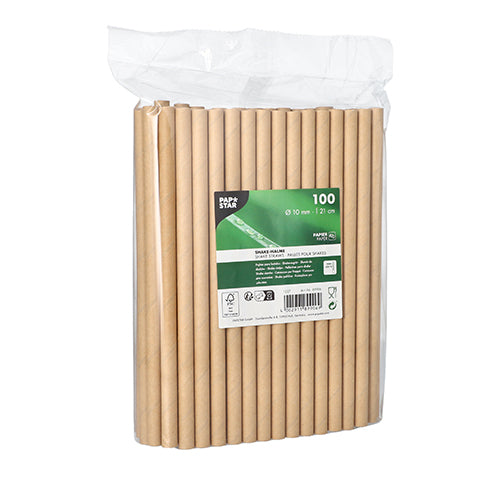 100 Shake-Halme Papier Ø 10 mm · 21 cm braun