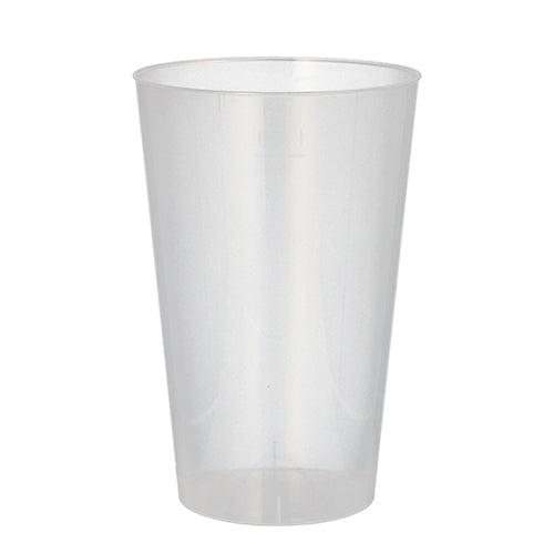 10 Mehrweg-Trinkbecher PP 0,4 l Ø 8,6 cm · 13 cm transluzent unzerbrechlich