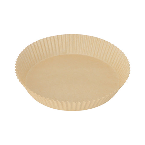 100 Backpapiere Ø 20 cm · 4,5 cm braun für Heißluftfritteusen