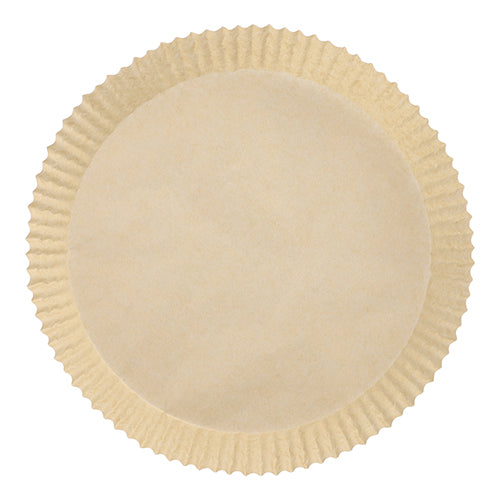 100 Backpapiere Ø 23 cm · 4,5 cm braun für Heißluftfritteusen