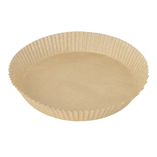 100 Backpapiere Ø 23 cm · 4,5 cm braun für Heißluftfritteusen