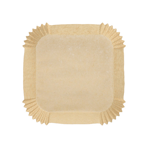 100 Backpapiere 16 cm x 16 cm x 4,5 cm braun für Heißluftfritteusen