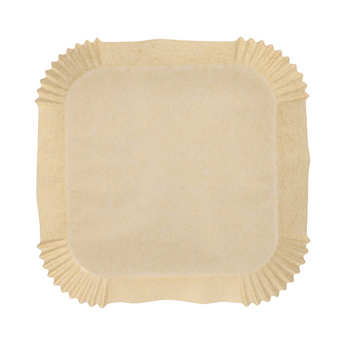 100 Backpapiere 20 cm x 20 cm x 4,5 cm braun für Heißluftfritteusen