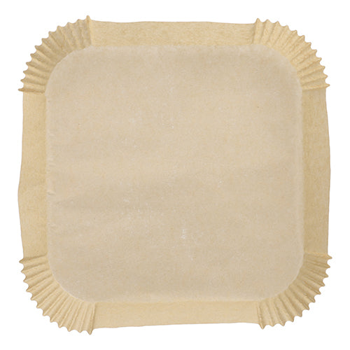 100 Backpapiere 23 cm x 23 cm x 4,5 cm braun für Heißluftfritteusen