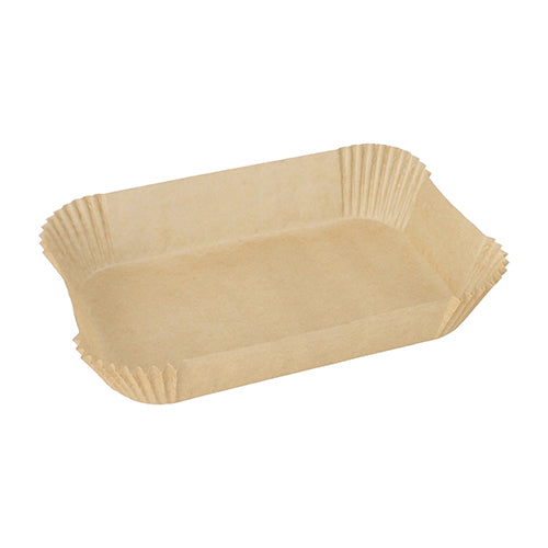 100 Backpapiere 22 cm x 14 cm x 4,5 cm braun für Heißluftfritteusen