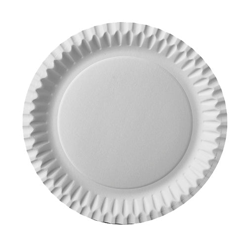 50 Teller, Pappe rund Ø 23 cm weiss