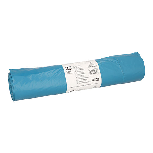 25 Müllsäcke, LDPE 120 l 110 cm x 70 cm blau