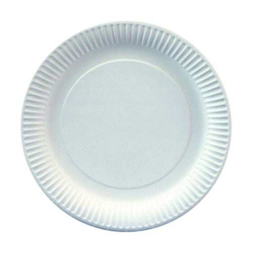 20 Teller, Pappe rund Ø 23 cm weiss