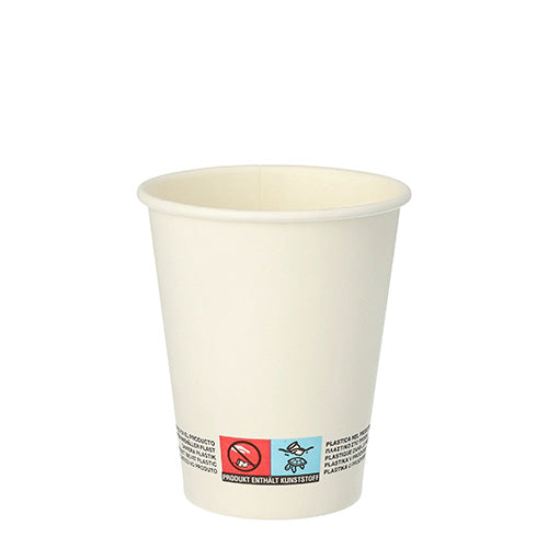 20 Trinkbecher, Pappe "To Go" 0,2 l Ø 8 cm · 9,1 cm weiss