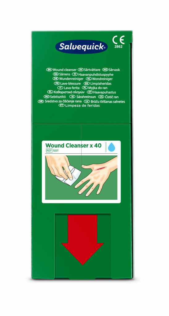 40 "Cederroth" Wipes Salvequick Wundreiniger refill für Savett-Spender REF 51011006