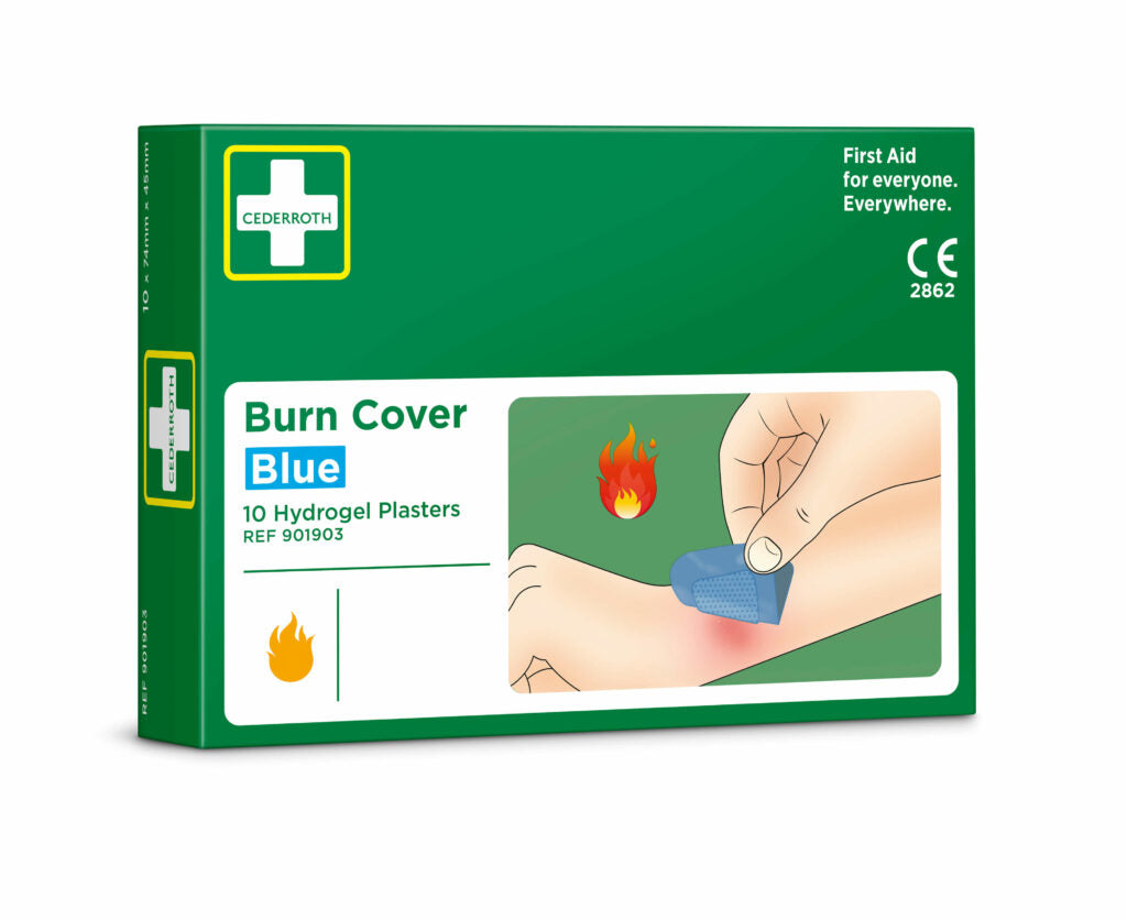 10 "Cederroth" Burn Cover, Hydrogelplaster 74 mm x 45 mm