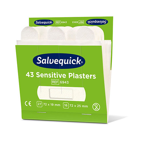 6 Set "Cederroth" Salvequick Sensitive Pflaster (43 Stück) weiss