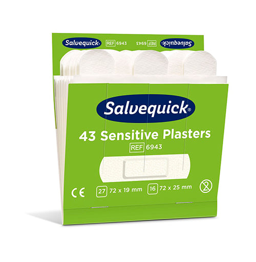 6 Set "Cederroth" Salvequick Sensitive Pflaster (43 Stück) weiss