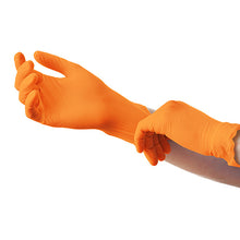 Lade das Bild in den Galerie-Viewer, 100 &quot;Medi-Inn® Classic&quot; Handschuhe, Nitril puderfrei orange &quot;Nitril Orange&quot; Größe S
