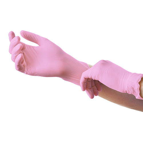 100 "Medi-Inn Classic" Handschuhe, Nitril puderfrei pink "Nitril Pink Plus" Größe S