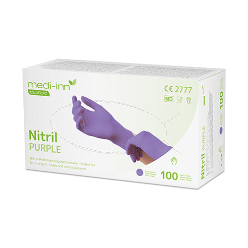 100 "Medi-Inn Classic" Handschuhe, Nitril puderfrei lila "Nitril Purple" Größe S