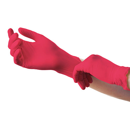 100 "Medi-Inn Classic" Handschuhe, Nitril puderfrei rot "Nitril Red Plus" Größe L