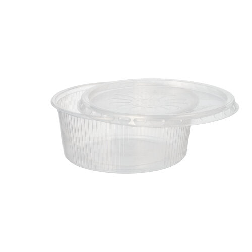 50 Verpackungsbecher mit Deckel, PP rund 200 ml Ø 10,5 cm · 4,5 cm transparent