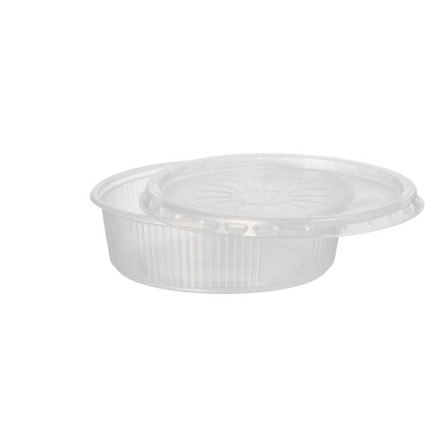 50 Verpackungsbecher mit Deckel, PP rund 125 ml Ø 10,5 cm · 3,2 cm transparent