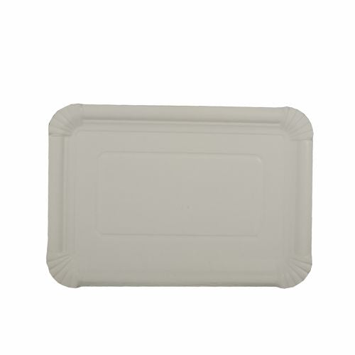 250 Teller, Pappe [rc] eckig 18 cm x 26 cm weiss