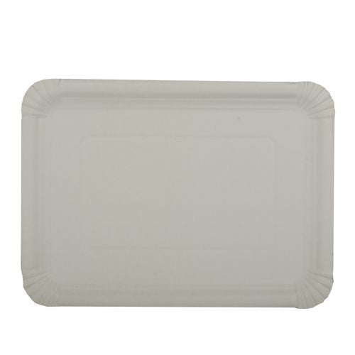 125 Teller, Pappe [rc] eckig 21 cm x 29 cm weiss