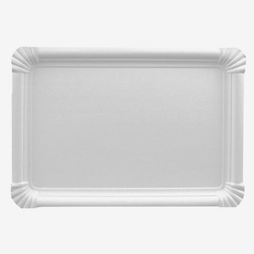 250 Teller, Pappe [ff] eckig 18 cm x 26 cm weiss