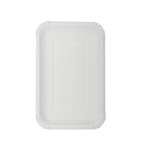 250 Teller, Pappe [rc] eckig 13 cm x 20 cm weiss