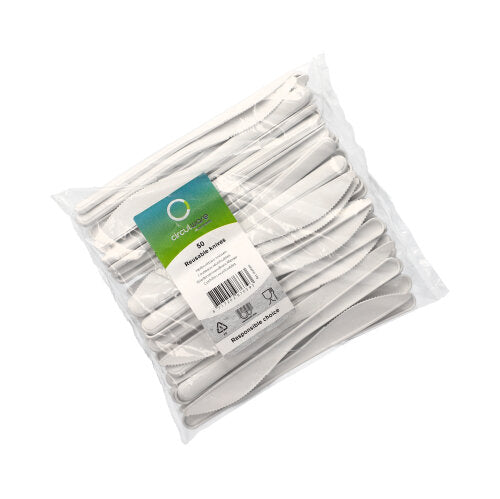 50 "Circulware by Haval" Mehrweg-Messer PP-MF 18,5 cm weiss extra stabil