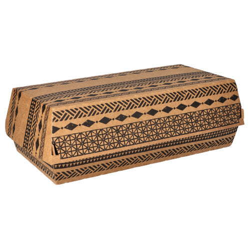 300 Baguetteboxen, Pappe 7,5 cm x 10,7 cm x 22 cm braun "Maori" groß