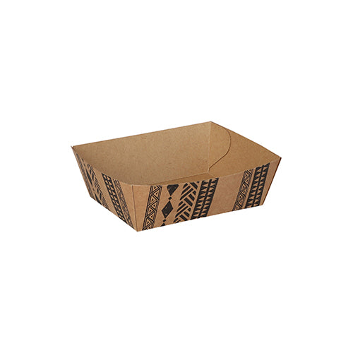 400 Snacktrays, Pappe 3,5 cm x 7 cm x 9 cm braun 
