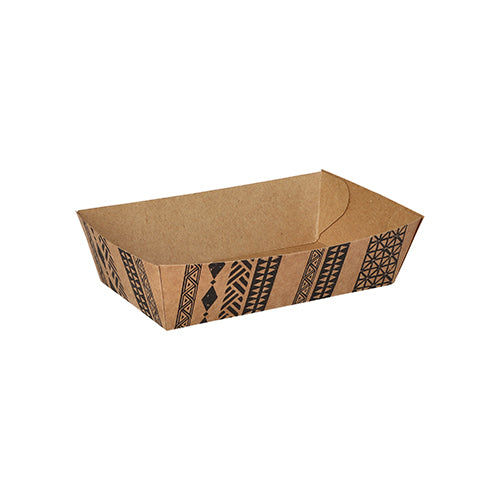 400 Snacktrays, Pappe 3,5 cm x 7 cm x 12 cm braun 