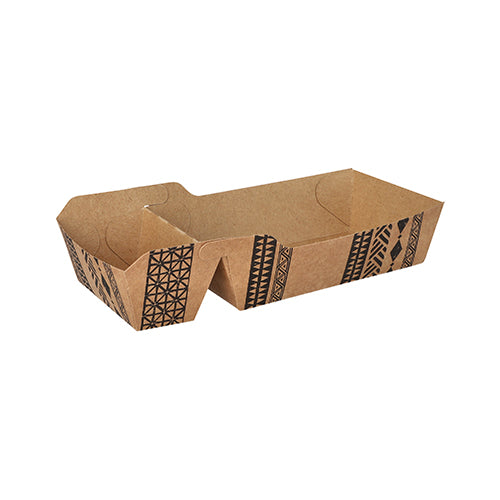 480 Pommes-Frites-Trays, Pappe 2-geteilt 3,5 cm x 7 cm x 16,2 cm braun 