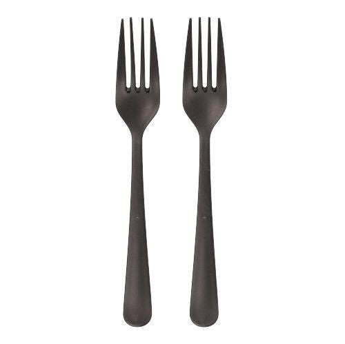 10 "Circulware by Haval" Mehrweg-Gabeln PP-MF 19 cm schwarz "Gaia" extra stabil