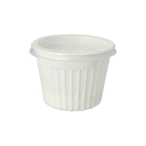 25 Mehrweg-Snack- und Suppenbecher PP 500 ml Ø 11,5 cm · 8,5 cm weiss