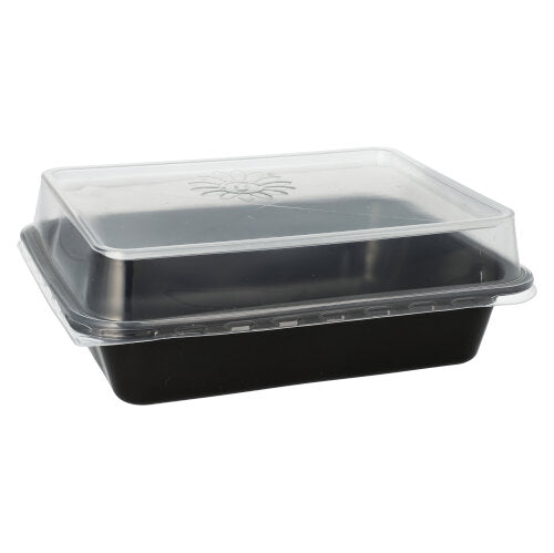 20 Mehrweg-Menüschalen PP ungeteilt 4,5 cm x 22,7 cm x 17,8 cm schwarz
