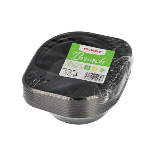 12 Mehrweg-Suppenschalen PP 500 ml Ø 15,6 cm · 4,5 cm schwarz