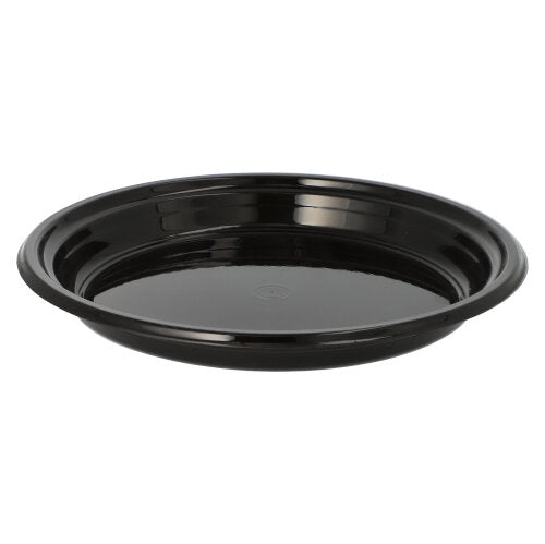 12 Mehrweg-Menü-Teller PP ungeteilt Ø 22 cm · 2,6 cm schwarz