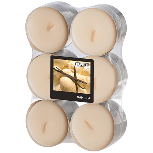 12 "Flavour by GALA" Maxi Duftlichte Ø 58 mm · 24 mm creme - Vanilla