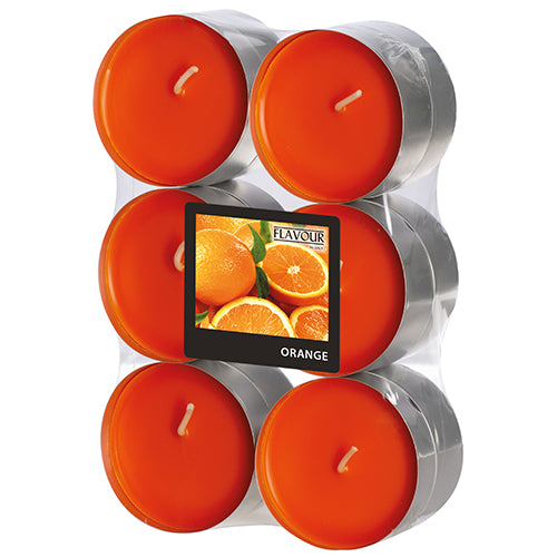 12 "Flavour by GALA" Maxi Duftlichte Ø 58 mm · 24 mm orange - Orange