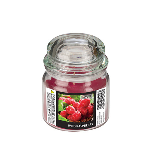"Flavour by GALA" Bonbonglas mit Wachsfüllung, MAXI Ø 90 mm · 120 mm weinrot - Wild Raspberry