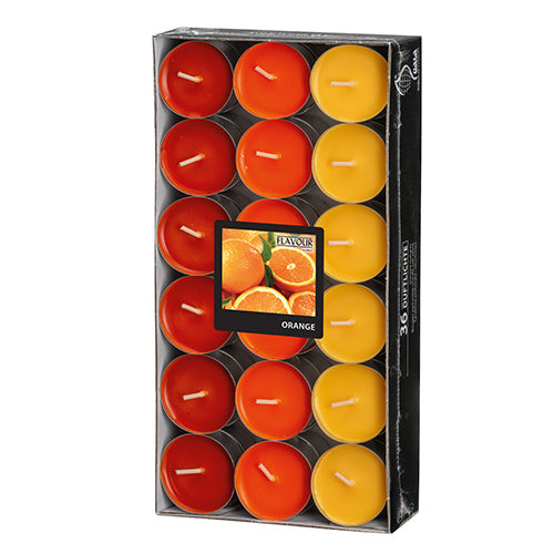 36 "Flavour by GALA" Duftlichte Ø 38 mm · 17 mm orange - Orange "Ton in Ton"