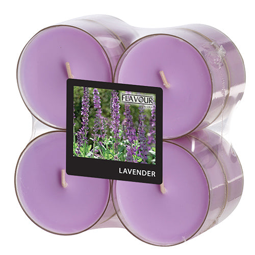 8 "Flavour by GALA" Maxi Duftlichte Ø 59 mm · 24 mm violett - Lavender in Polycarbonathülle